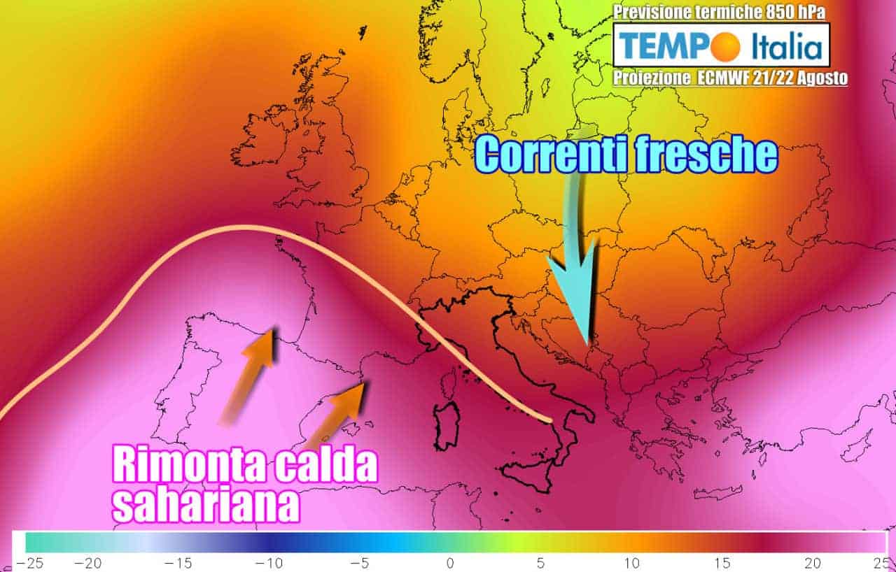 Il caldo potrebbe tornare nella terza decade d'agosto