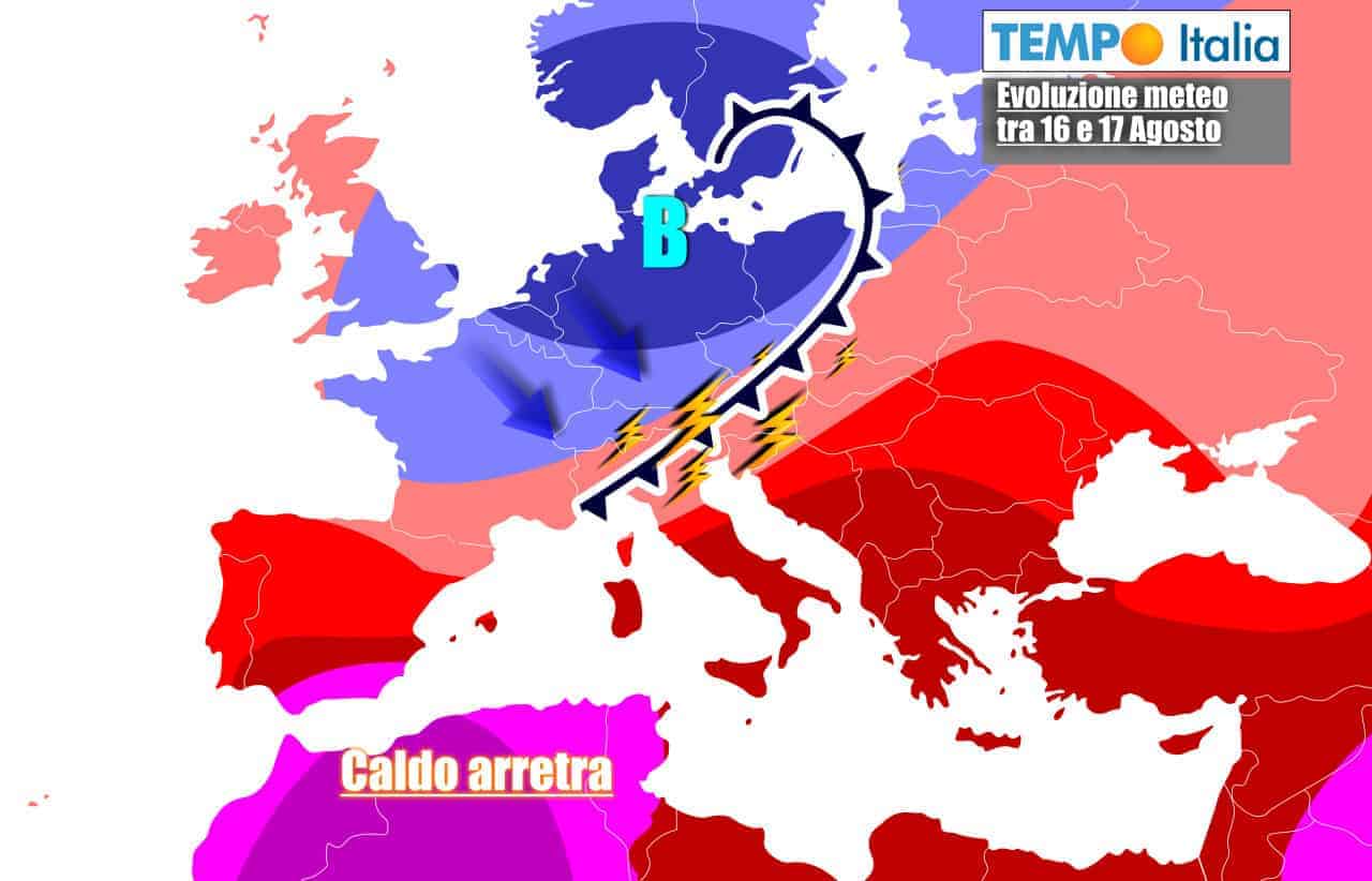 Clima più fresco e temporali ad inizio settimana