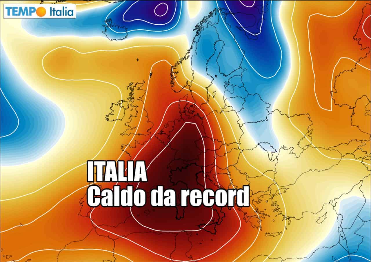 meteo con ondata di caldo record