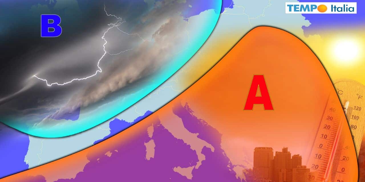 Scontro tra il caldo e le correnti più fresche oceaniche